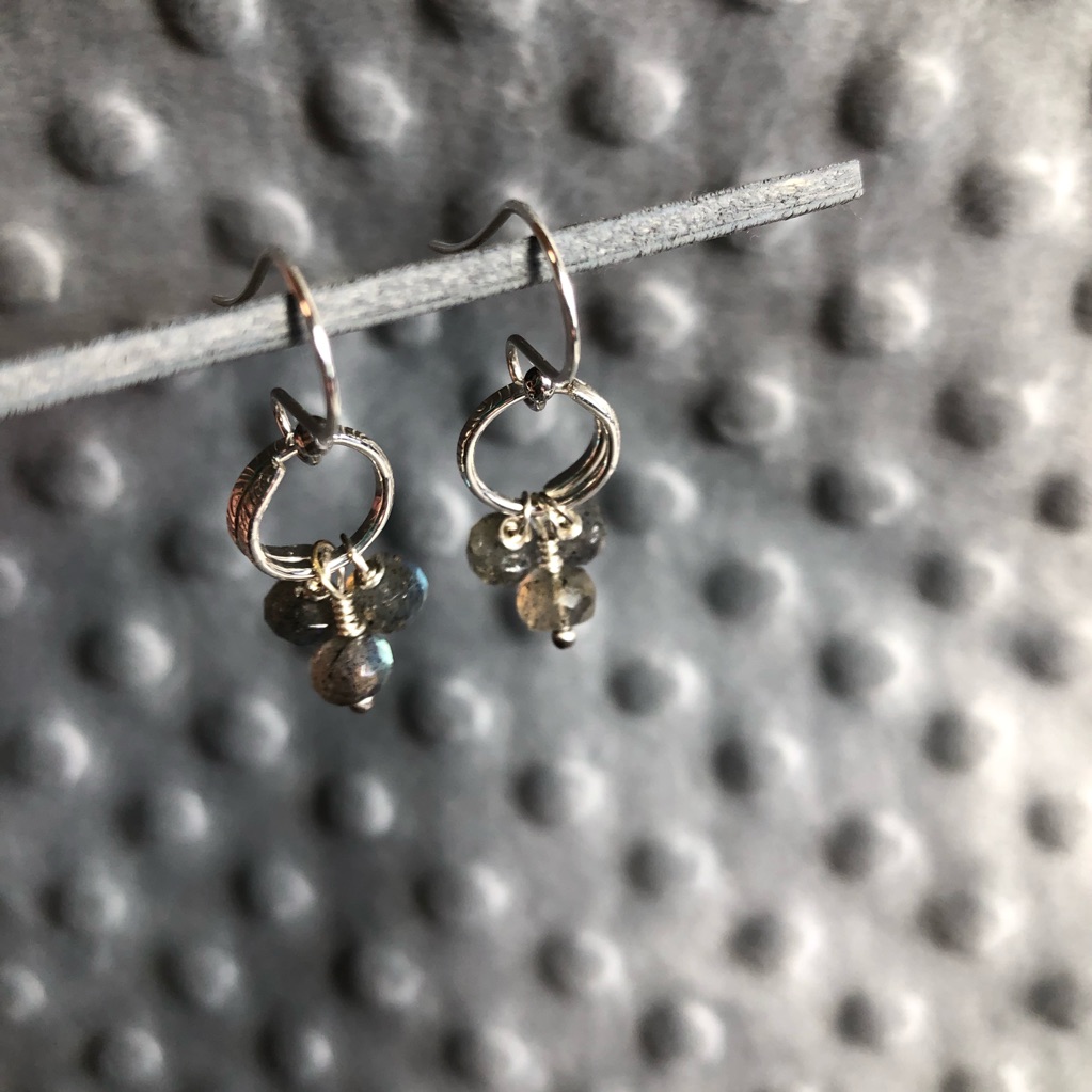 Labradorite And Sterling Silver Earrings